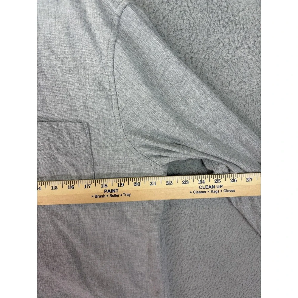 Banana Republic Shirt Mens LT Gray Chambray Long Sleeve Flannel Lined Slim Fit